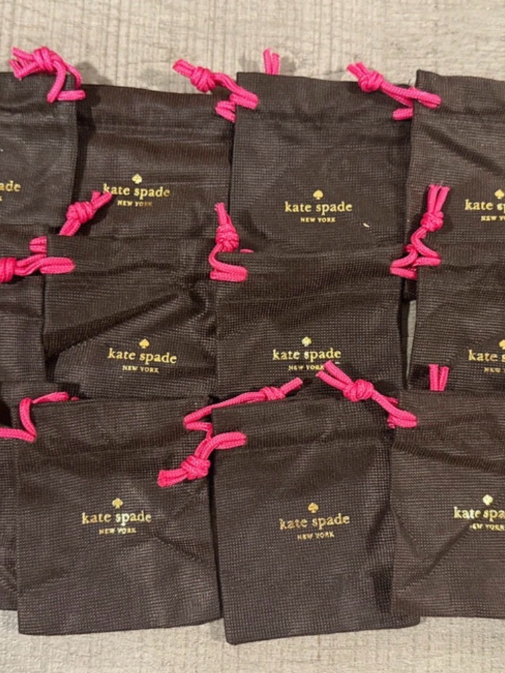 kate spade New York Brown Pouch with Pink Drawstring - Set